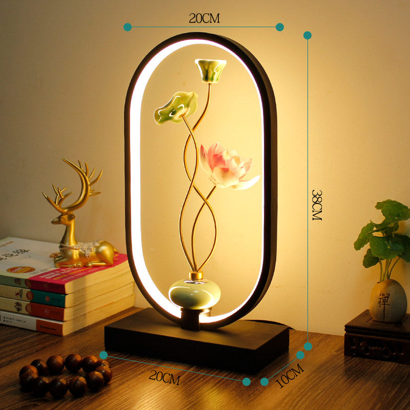 Chinese Style LED Table Lamp with Remote Control