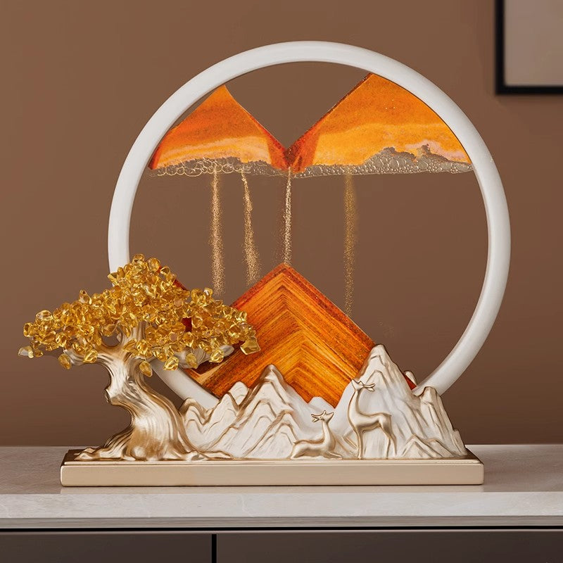 Money tree flowing sand painting ornament