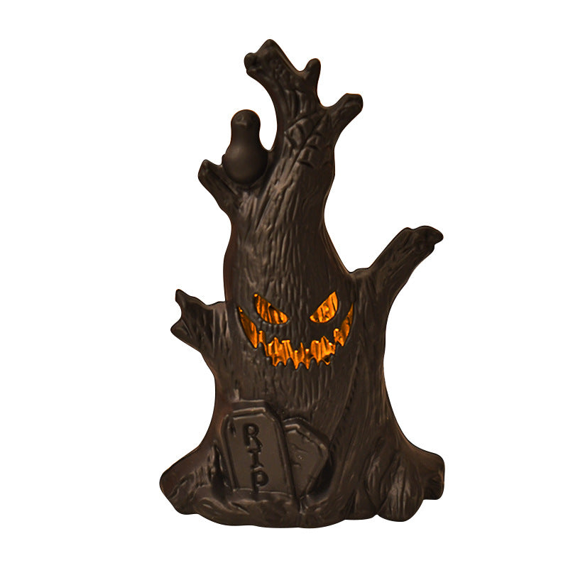 Halloween Ghost Tree Stump Night Light?????????