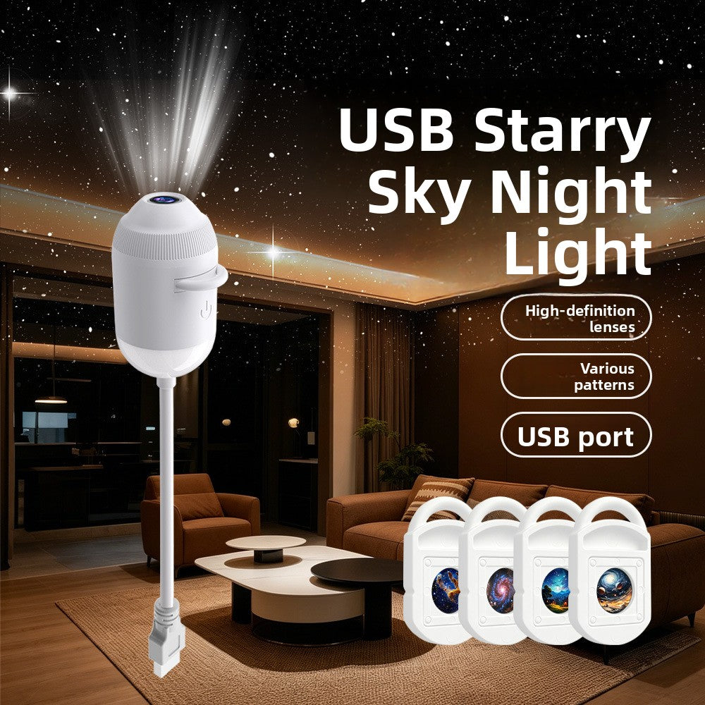 USB Star Projection Night Light