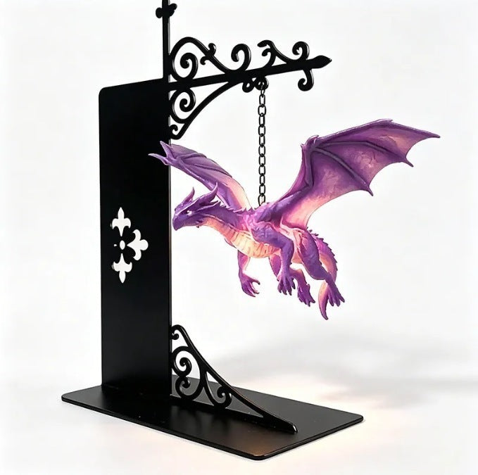 Dragon-shaped bookshelf lamp