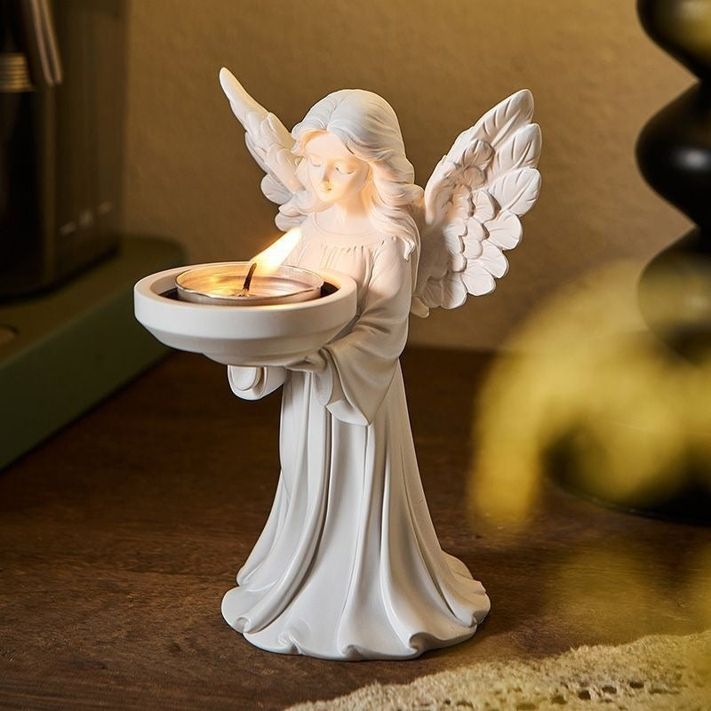 Angel Shape Ceramic Candlestick Holder