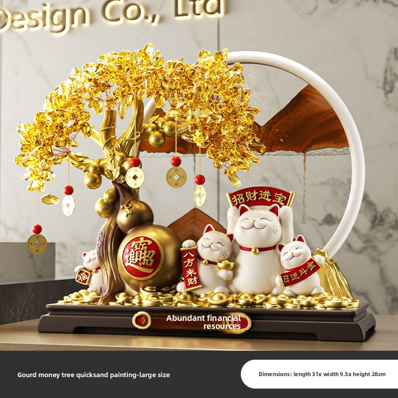 Money tree flowing sand painting ornament