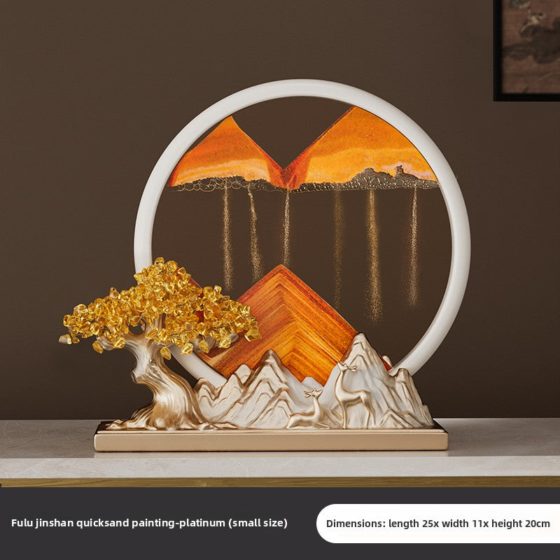 Money tree flowing sand painting ornament