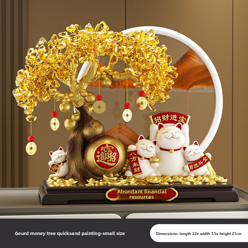 Money tree flowing sand painting ornament