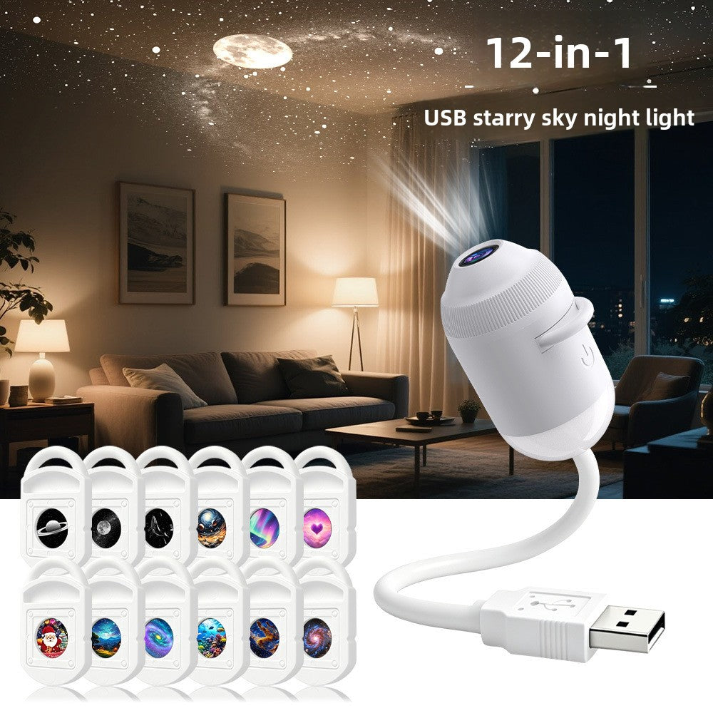 USB Star Projection Night Light