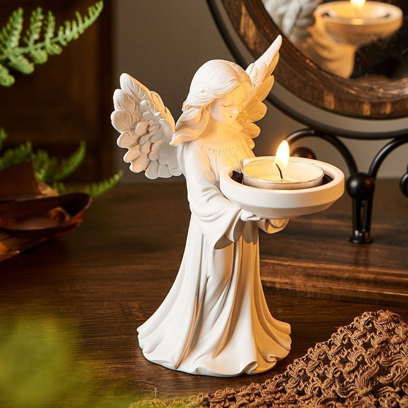 Angel Shape Ceramic Candlestick Holder