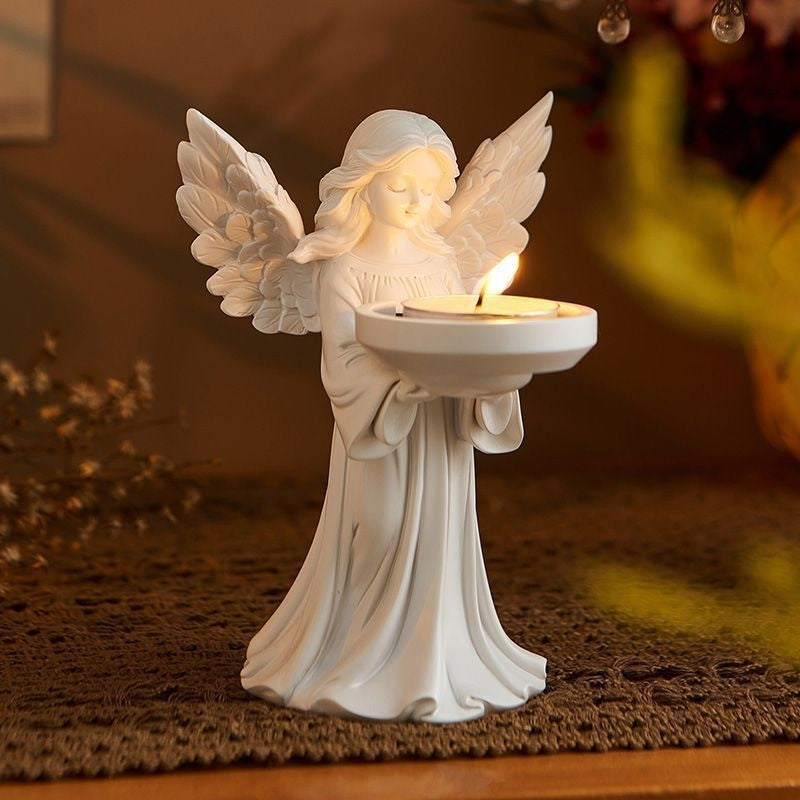 Angel Shape Ceramic Candlestick Holder