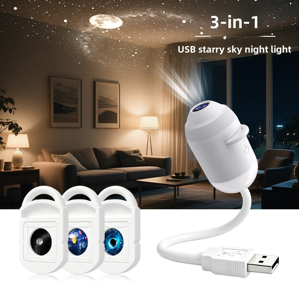 USB Star Projection Night Light