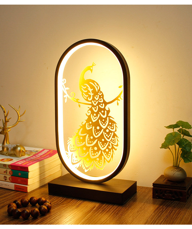 Chinese Style LED Table Lamp with Remote Control