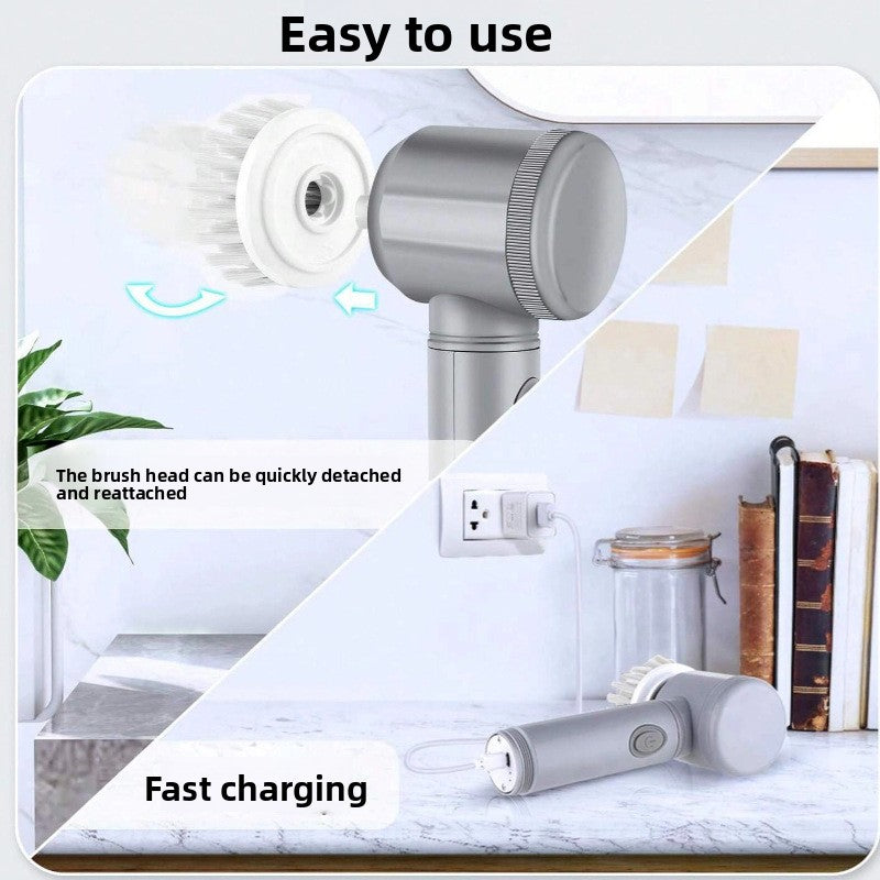Electric Pot and Dish Cleaning Brush