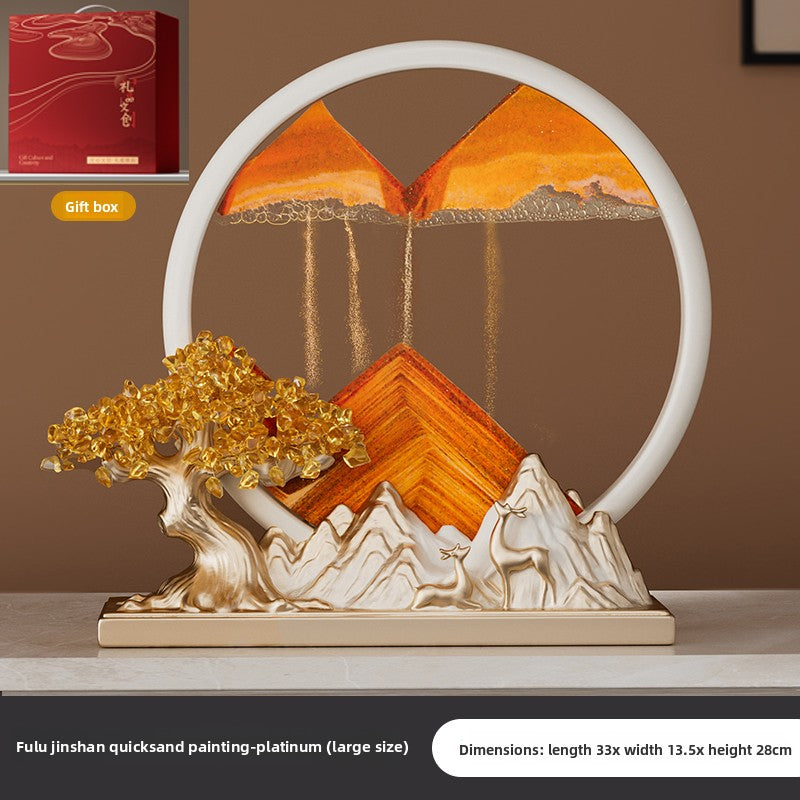 Money tree flowing sand painting ornament