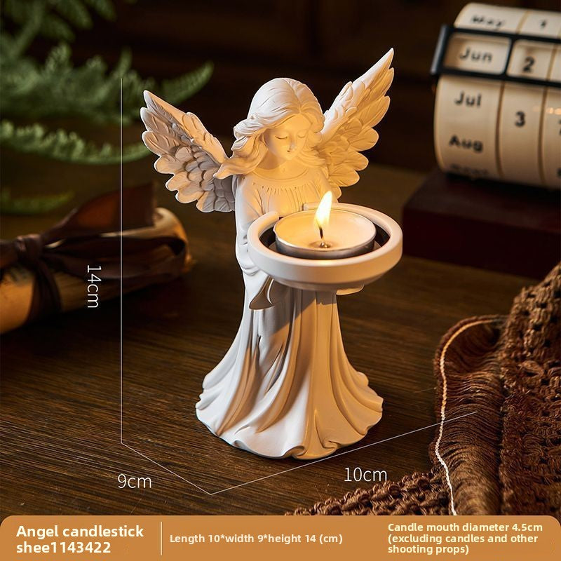 Angel Shape Ceramic Candlestick Holder