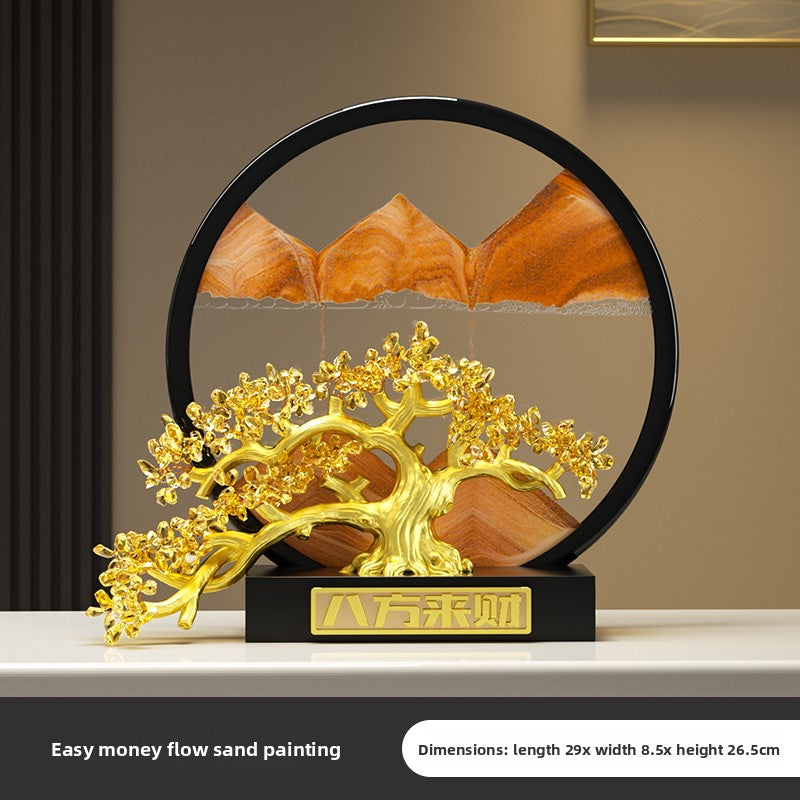 Money tree flowing sand painting ornament