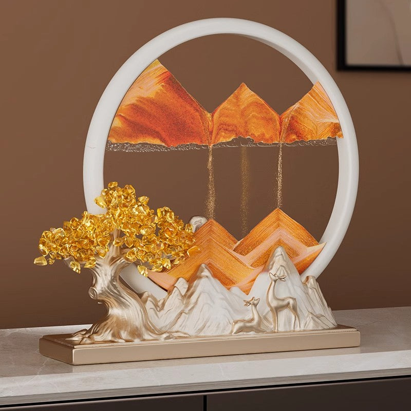 Money tree flowing sand painting ornament